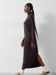 Hush Brown Chloe Jersey Midi Jumper Dress - Image 4 of 5