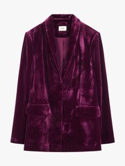 Hush Purple Marina Velour Blazer - Image 5 of 5