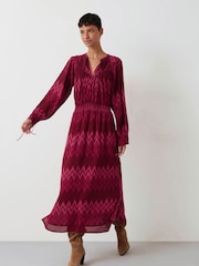 Hush Red Melodie Midi Dress - Image 1 of 5