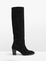 Hush Black Draper Suede Boots - Image 4 of 6
