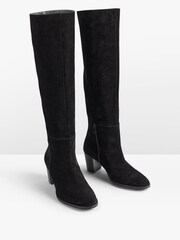 Hush Black Draper Suede Boots - Image 6 of 6