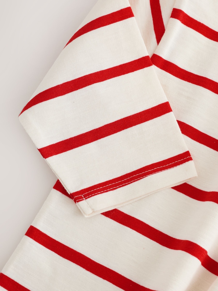 Red Stripe Reindeer and Santa Print Appliqué Long Sleeve Top (3mths-7yrs) - Image 13 of 13