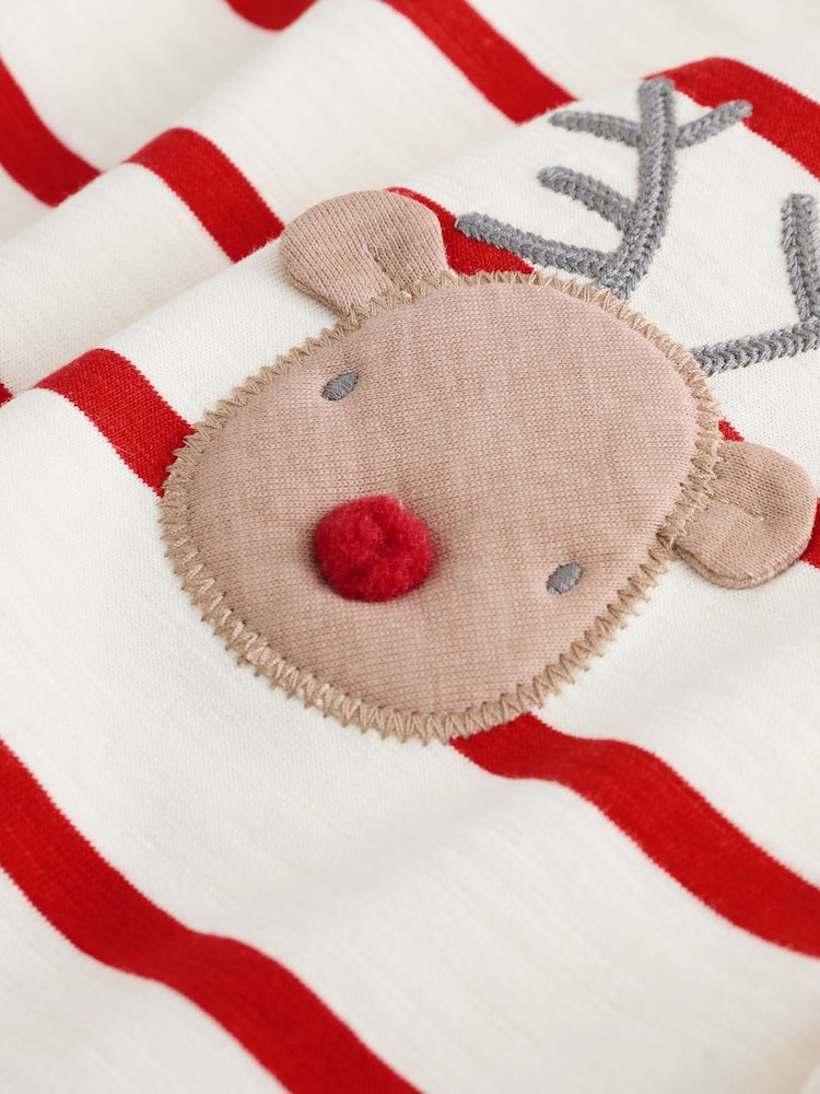Red Stripe Reindeer and Santa Print Appliqué Long Sleeve Top (3mths-7yrs) - Image 13 of 13 Red Stripe Reindeer and Santa Print Appliqué Long Sleeve Top (3mths-7yrs) - Image 13 of 13