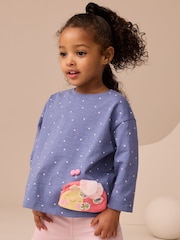 Navy Spot Ladybird Long Sleeve Bag T-Shirt (3mths-7yrs) - Image 3 of 7