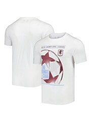 Fanatics Aston Villa UEFA Champions League 100% Cotton White T-Shirt - Image 1 of 3