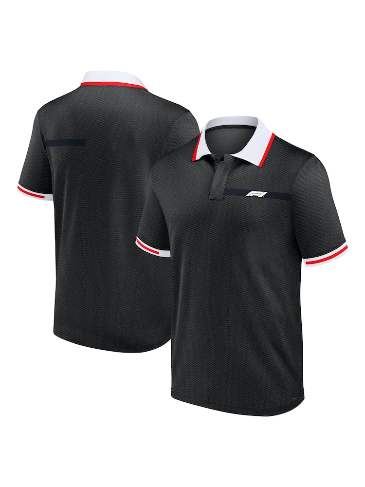 Fanatics F1 Formula 1 Iconic Black Polo Shirt - Image 1 of 2