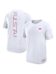 Fanatics Grey F1 Formula 1 USA Grand Prix Tech T-Shirt - Image 1 of 3