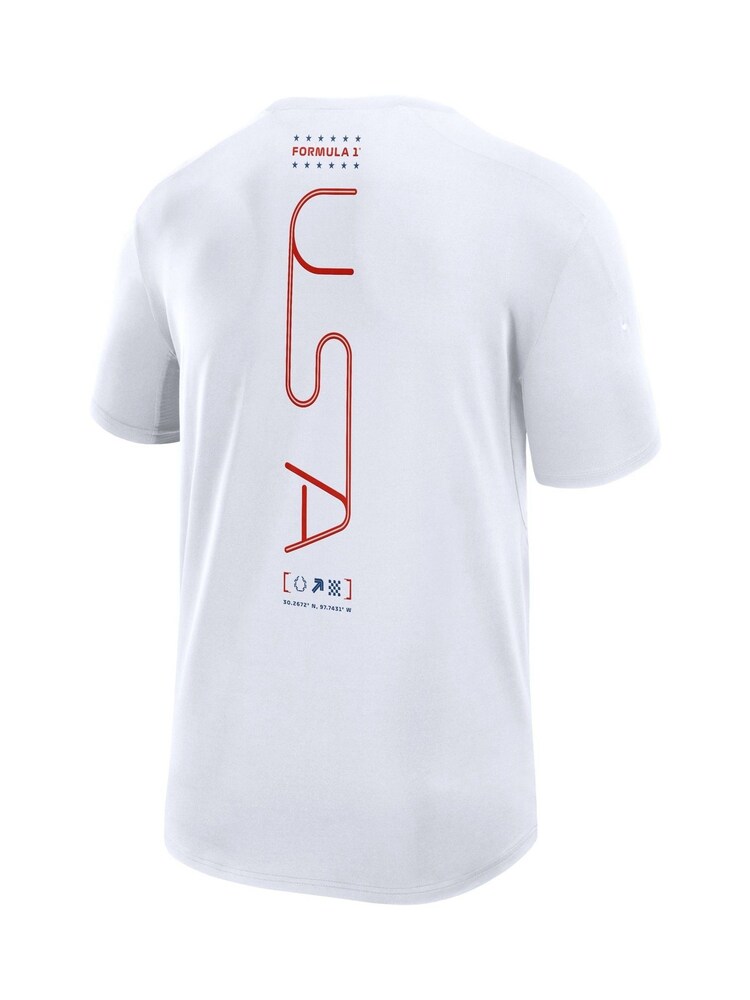 Fanatics Grey F1 Formula 1 USA Grand Prix Tech T-Shirt - Image 3 of 3 Fanatics Grey F1 Formula 1 USA Grand Prix Tech T-Shirt - Image 3 of 3
