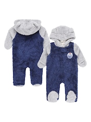 Fanatics Newborn Blue NHL Edmonton Oilers Game Nap Teddy Fleece All-In-One - Image 1 of 2