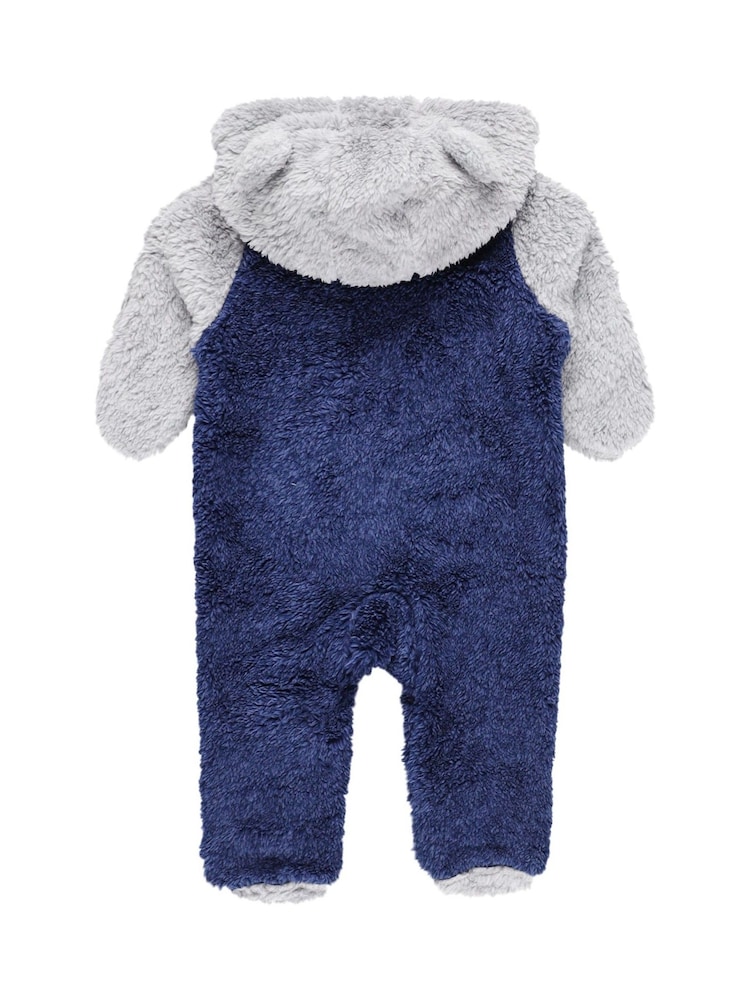 Fanatics Newborn Blue NHL Edmonton Oilers Game Nap Teddy Fleece All-In-One - Image 2 of 2