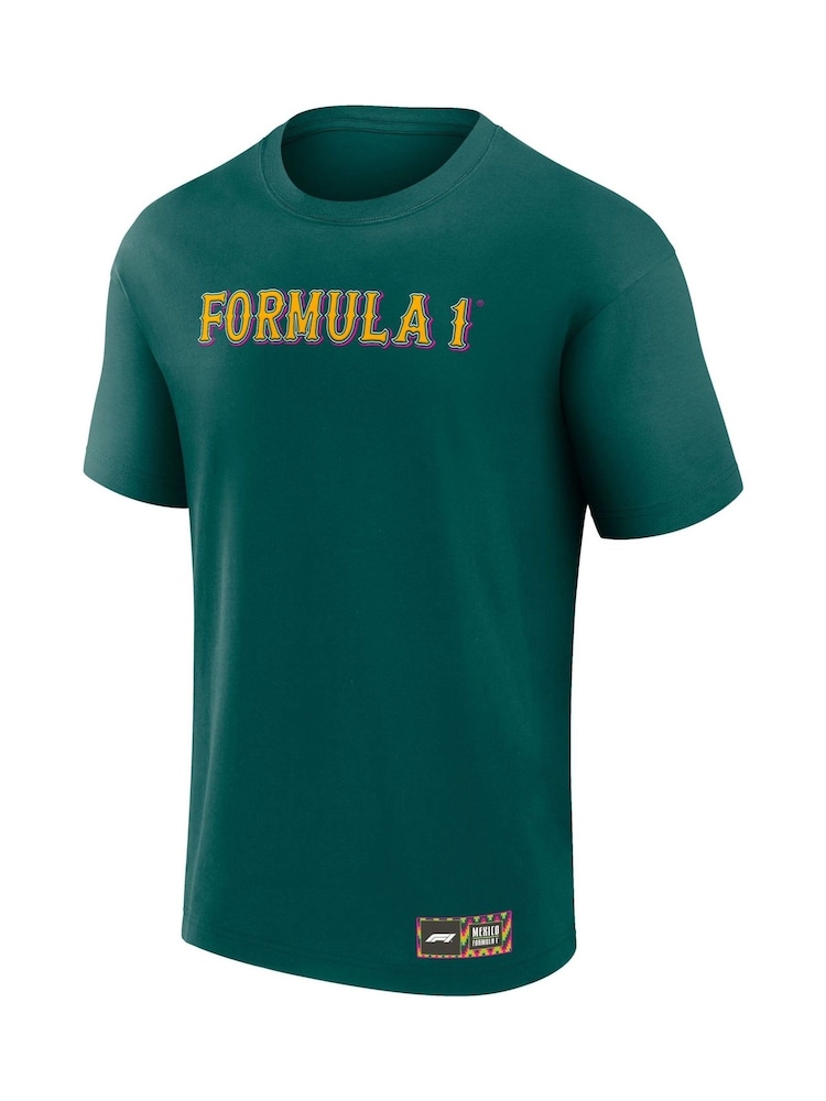 Fanatics Unisex Green F1 Formula 1 Mexico Grand Prix Graphic 100% Cotton T-Shirt - Image 2 of 3 Fanatics Unisex Green F1 Formula 1 Mexico Grand Prix Graphic 100% Cotton T-Shirt - Image 2 of 3
