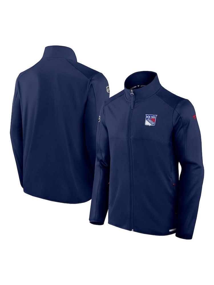 Fanatics Blue NHL New York Rangers Authentic Pro Rink Full-Zip Fleece Jacket - Image 1 of 2