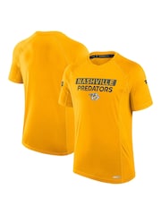 Fanatics Yellow NHL Nashville Predators Authentic Pro Rink Tech Short Sleeve T-Shirt - Image 1 of 2