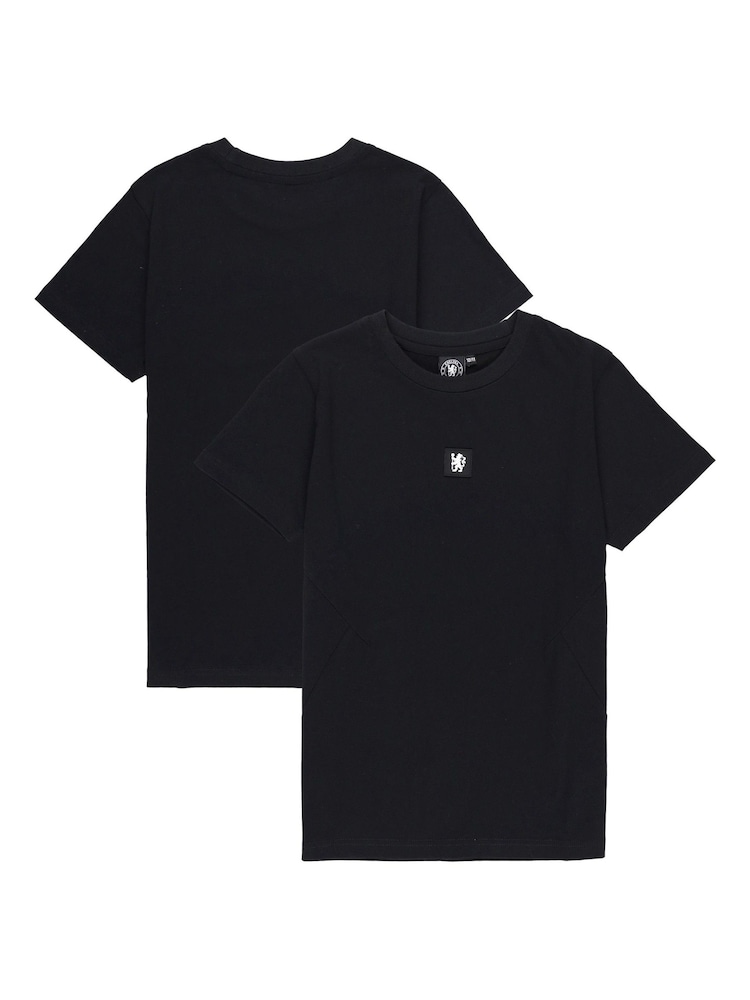 Fanatics Chelsea Panel 100% Cotton Detail Black T-Shirt - Image 1 of 3
