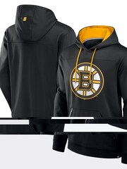 Fanatics Black NHL Boston Bruins Defender Pullover Hoodie - Image 3 of 3