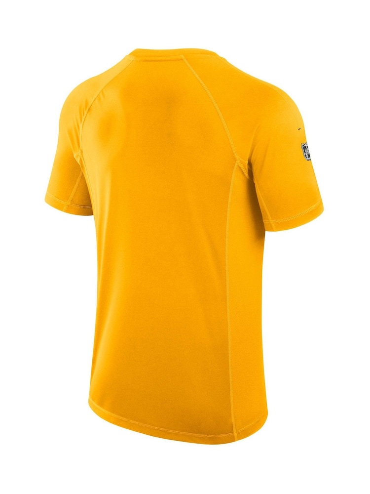Fanatics Yellow NHL Pittsburgh Penguins Authentic Pro Rink Tech Short Sleeve T-Shirt - Image 2 of 2 Fanatics Yellow NHL Pittsburgh Penguins Authentic Pro Rink Tech Short Sleeve T-Shirt - Image 2 of 2