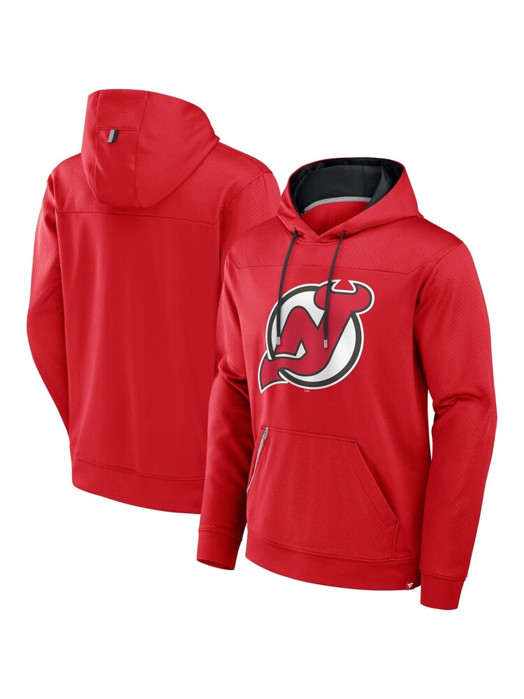 Fanatics Red NHL New Jersey Devils Defender Pullover Hoodie - Image 1 of 2
