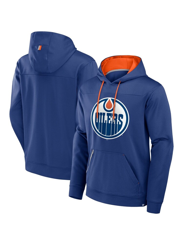 Fanatics Blue NHL Edmonton Oilers Defender Pullover Hoodie - Image 1 of 3