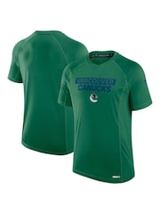 Fanatics Green NHL Vancouver Canucks Authentic Pro Rink Tech Short Sleeve T-Shirt - Image 1 of 2