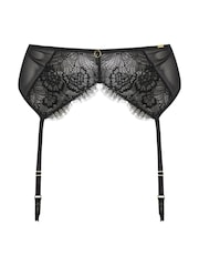 Yours Curve Black Eyelash Lace Suspender Belt - Image 6 of 7