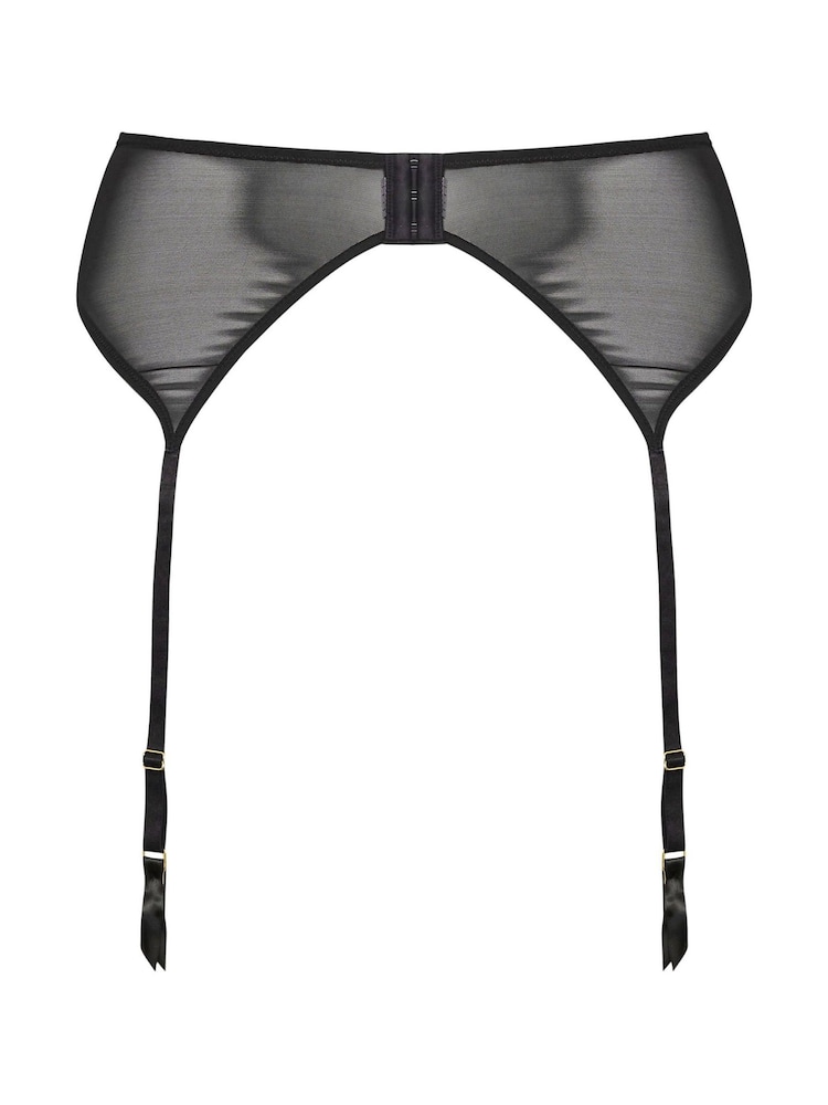 Yours Curve Black Eyelash Lace Suspender Belt - Image 7 of 7