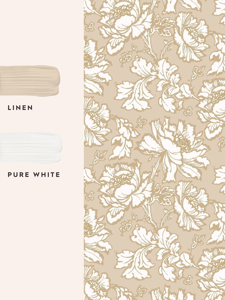 Laura Ashley Gold Tamara A4 Wallpaper Sample - Image 4 of 4