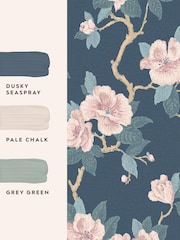Laura Ashley Dusky Seaspray Maya A4 Wallpaper Sample - Image 4 of 4