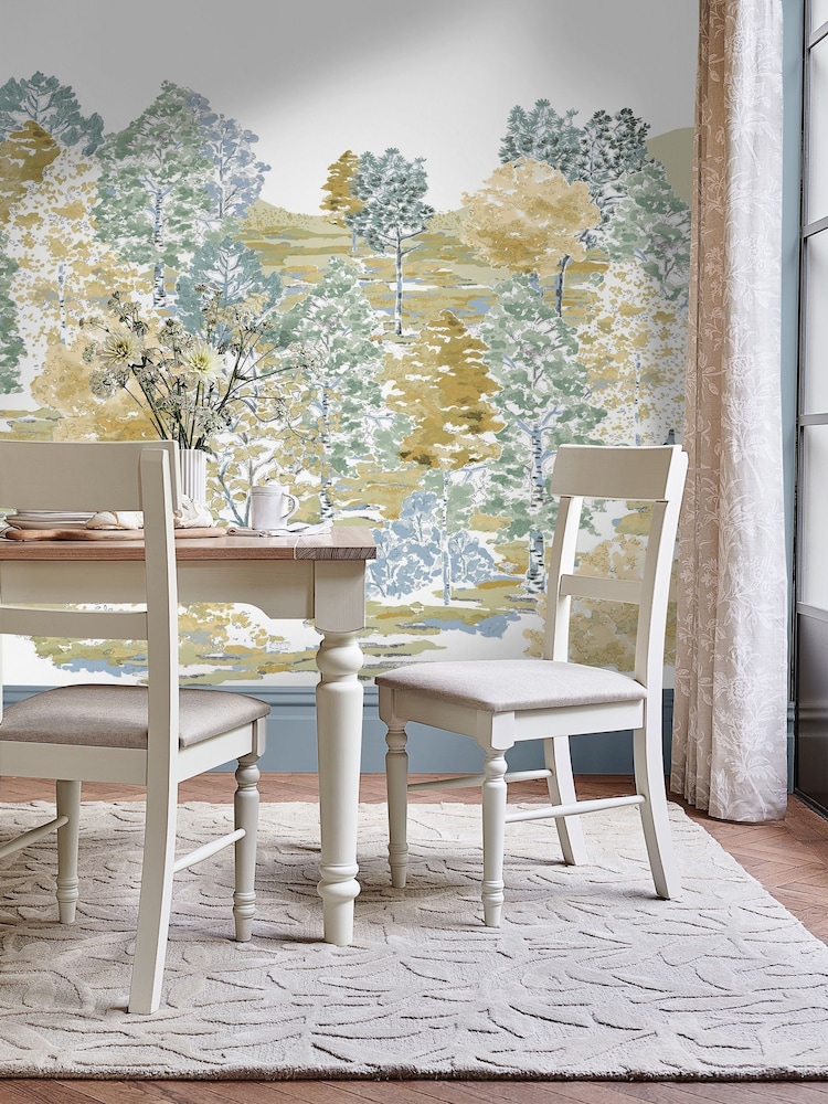 Laura Ashley Ochre Yellow Bernwood Ochre Yellow A4 Wallpaper Sample - Image 1 of 3