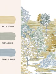 Laura Ashley Ochre Yellow Bernwood Ochre Yellow A4 Wallpaper Sample - Image 3 of 3