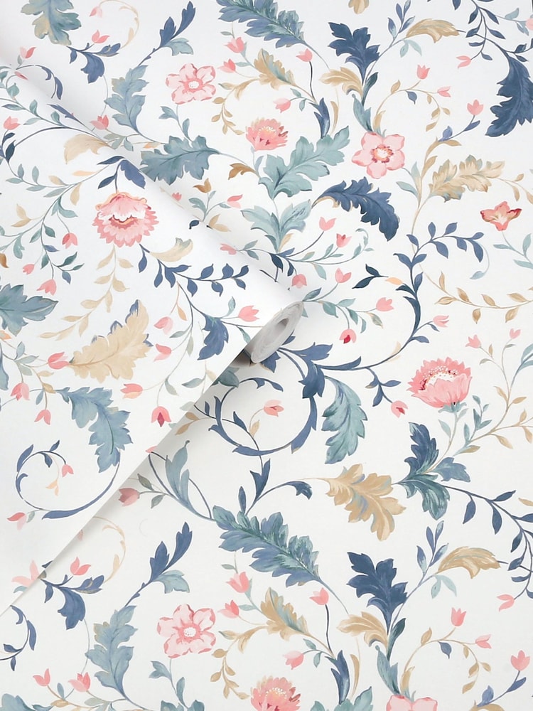 Laura Ashley Dusky Seaspray Litton A4 Wallpaper Sample - Image 2 of 4