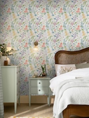 Laura Ashley Multi Elston Garden A4 Wallpaper Sample - Image 1 of 4