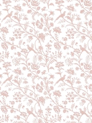 Laura Ashley Dark Blush Shepherd's Purse A4 Wallpaper Sample - Image 3 of 4