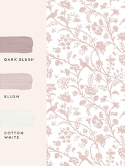 Laura Ashley Dark Blush Shepherd's Purse A4 Wallpaper Sample - Image 4 of 4