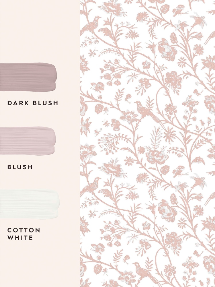 Laura Ashley Dark Blush Shepherd's Purse A4 Wallpaper Sample - Image 4 of 4