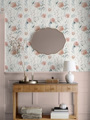 Laura Ashley Plaster Pink Pallington Bloom A4 Wallpaper Sample - Image 1 of 4