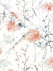 Laura Ashley Plaster Pink Pallington Bloom A4 Wallpaper Sample - Image 2 of 4