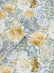 Laura Ashley Ochre Yellow Bernwood A4 Wallpaper Sample - Image 2 of 4