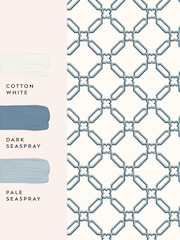 Laura Ashley Dusky Seaspray Westminster A4 Wallpaper Sample - Image 4 of 4
