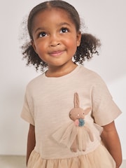 Light Pink Padded Bunny Short Sleeve Top and Leggings Set (3mths-7yrs) - Image 2 of 4