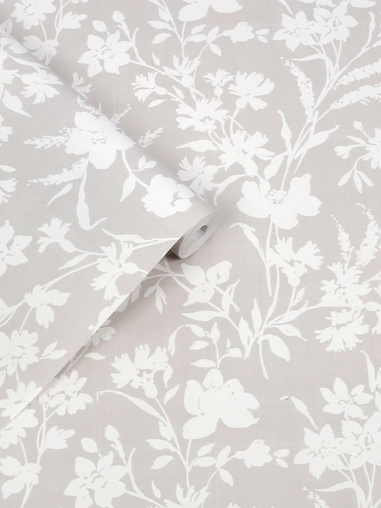 Laura Ashley Dove Grey Rye A4 Wallpaper Sample - Image 2 of 4