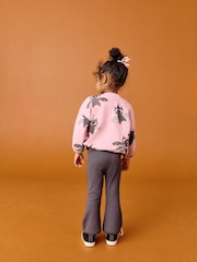 Pink Halloween Padded Bat - طقم من رداء علوي بأكمام طويلة وبنطلون واسع (3 شهور -7 سنوات) - صورة 3 من 4