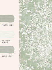 Laura Ashley Sage Green Maddox A4 Wallpaper Sample - Image 4 of 4