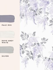 Laura Ashley Pale Amethyst Mirabelle Pale Amethyst A4 Wallpaper Sample - Image 2 of 2