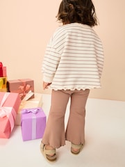 Neutral Reindeer Long Sleeve Top and Flare Set (3mths-7yrs) - Image 2 of 3