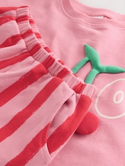 Pink Padded Cherry Long Sleeve Top and Barrel Trousers Set (3mths-7yrs) - Image 8 of 9