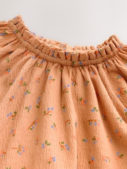 Orange Ditsy Floral Long Sleeve Blouse and Leggings Set (3mths-7yrs) - Image 7 of 10