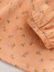Orange Ditsy Floral Long Sleeve Blouse and Leggings Set (3mths-7yrs) - Image 8 of 10