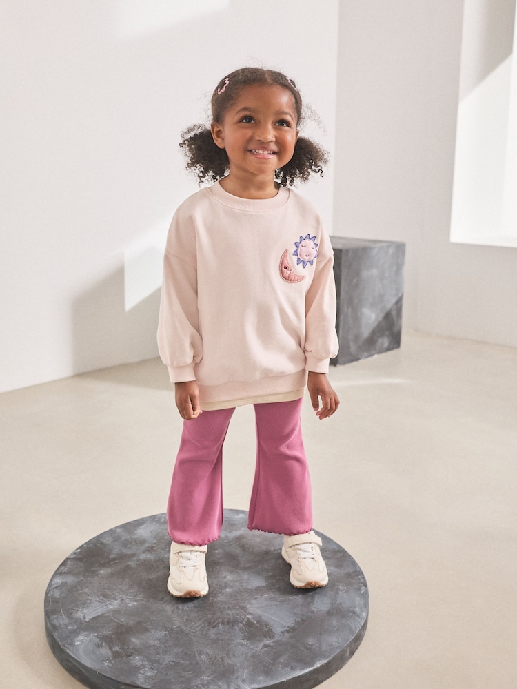 Rosa con estrellas - Long Sleeve Top and Flare Set (3mths-7yrs) - Imagen 1 de 8