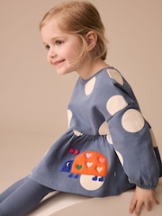 Navy Ladybird Long Sleeve Peplum Top and Leggings Set (3mths-7yrs) - Image 4 of 4