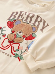 Berry Red Bear Character Long Sleeve Top and Flare Set (3mths-7yrs) - Image 6 of 7